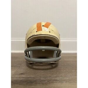 Vintage 1950s–60s Kelley SK40 Football Helmet Cream w/ Orange Tape Stripes